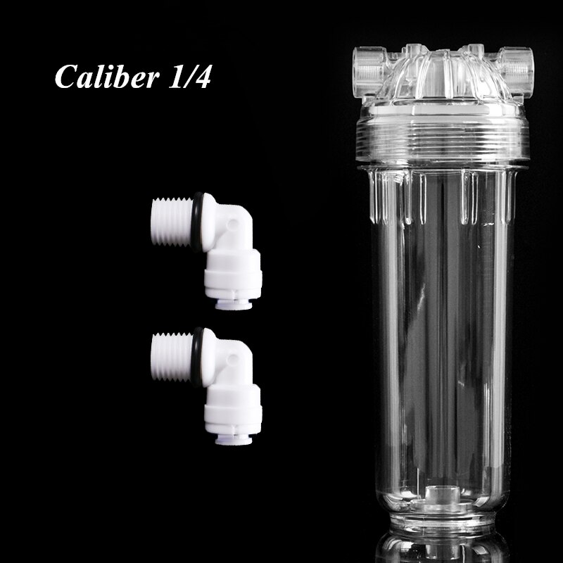 Carcasa de filtro de agua 1/4 1/2, piezas de repuesto de filtro de agua 1/4, carcasa de filtro de agua 10: Negro