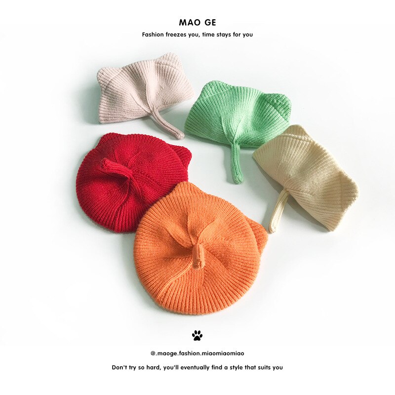Children Baby Beret Hat Cap for Boys Girls Arrivals Cat Ears Winter Warm Toddler Kids Hat Woolen Knitted Cap
