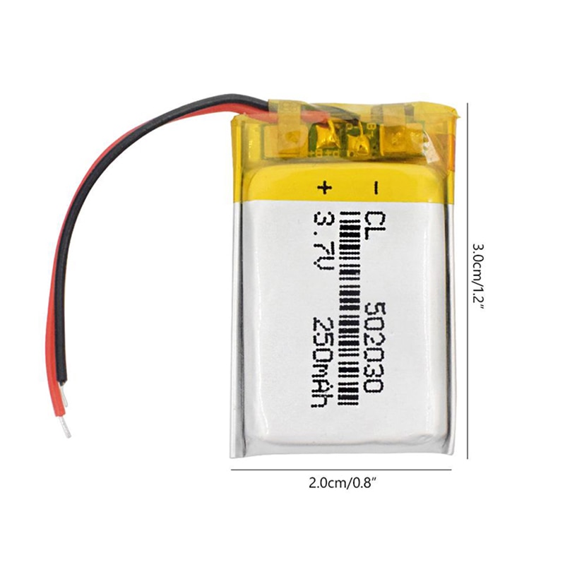 3.7v 250 mah li-po genopladeligt batteri 502030 til psp smart watch led-lampe bluetooth-højttaler mini camera sliver lithium batteri