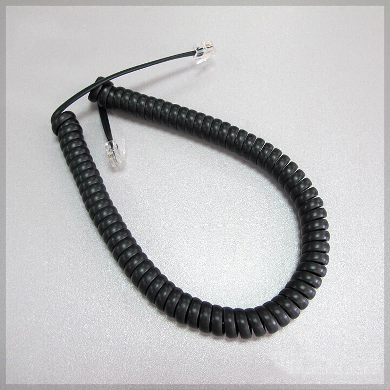 10pcs 35cm Telephone Cord Straighten 2m Microphone Receiver Line RJ22 4C Connector Copper Wire Phone Volume Curve Handset Cable