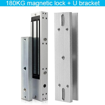 DC12V Electromagnetic Lock 180KG /350lbs Holding Force Electric Magnetic Lock Electronic Door Locks Access Control System Waterp: 180KG-Ubracket