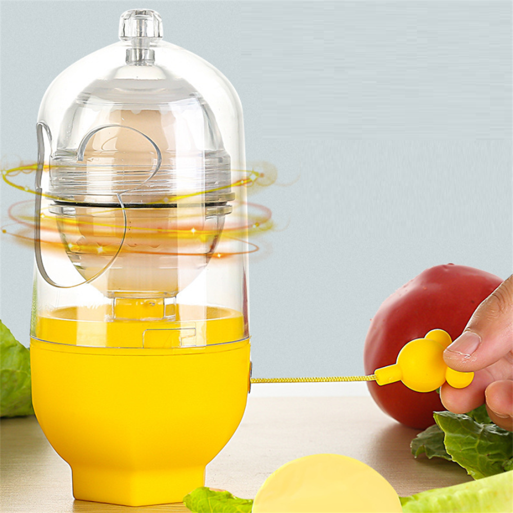 Hand Powered Golden Egg Maker Inside Mixer Kitchen Cooking Gadget Portable Egg Cooker Tool Egg Scrambler Shaker