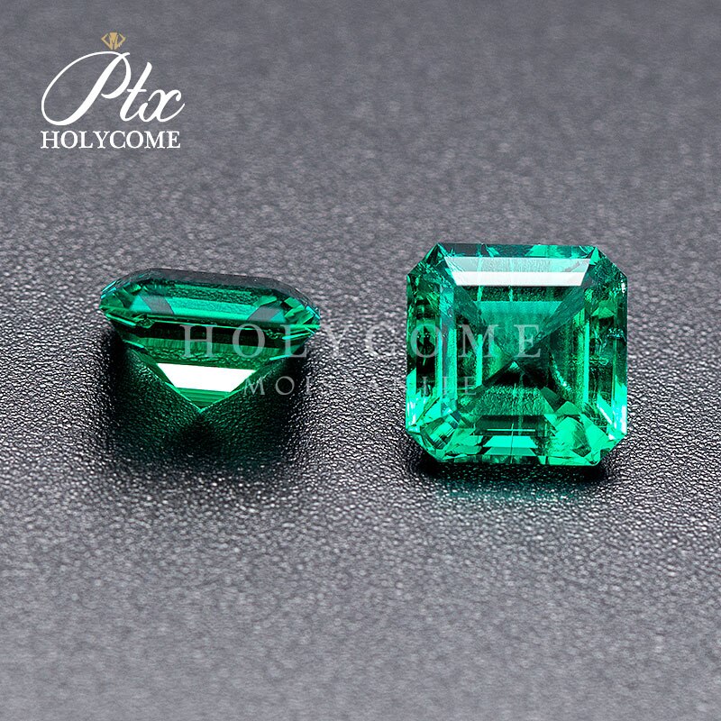 5.5X5.5MM Topkwaliteit Groene Kleur Lab Gemaakt Emerald Asscher Cut Prijs Percarat Speciale Kleur Fabriek Prijs