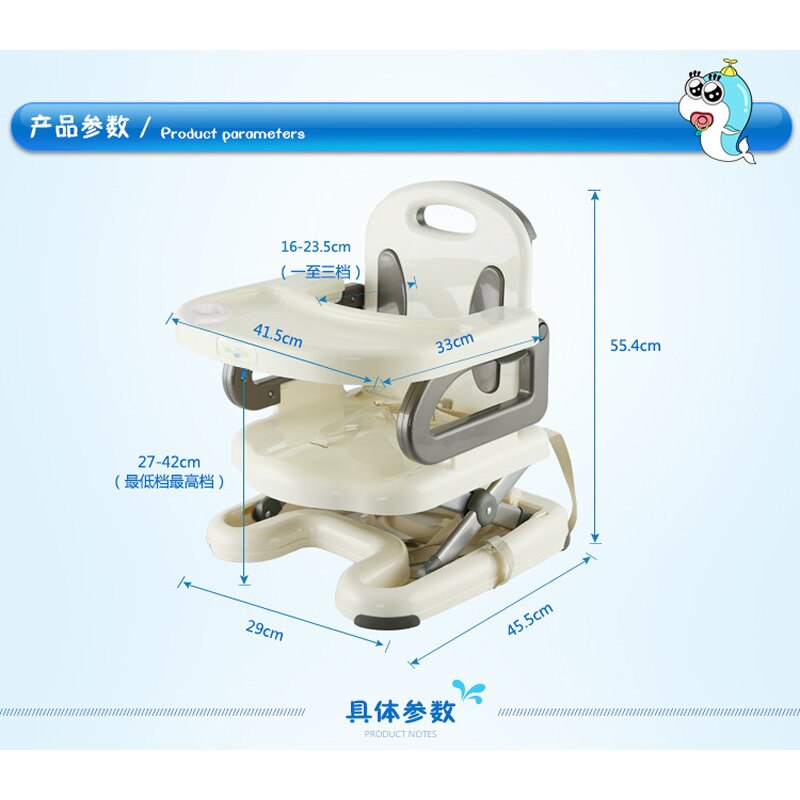 Baby Dining Table and Chair Multi-Functional Children's Dining Booster To Toddler Seat Portable Baby Feeding High Lifting Chair