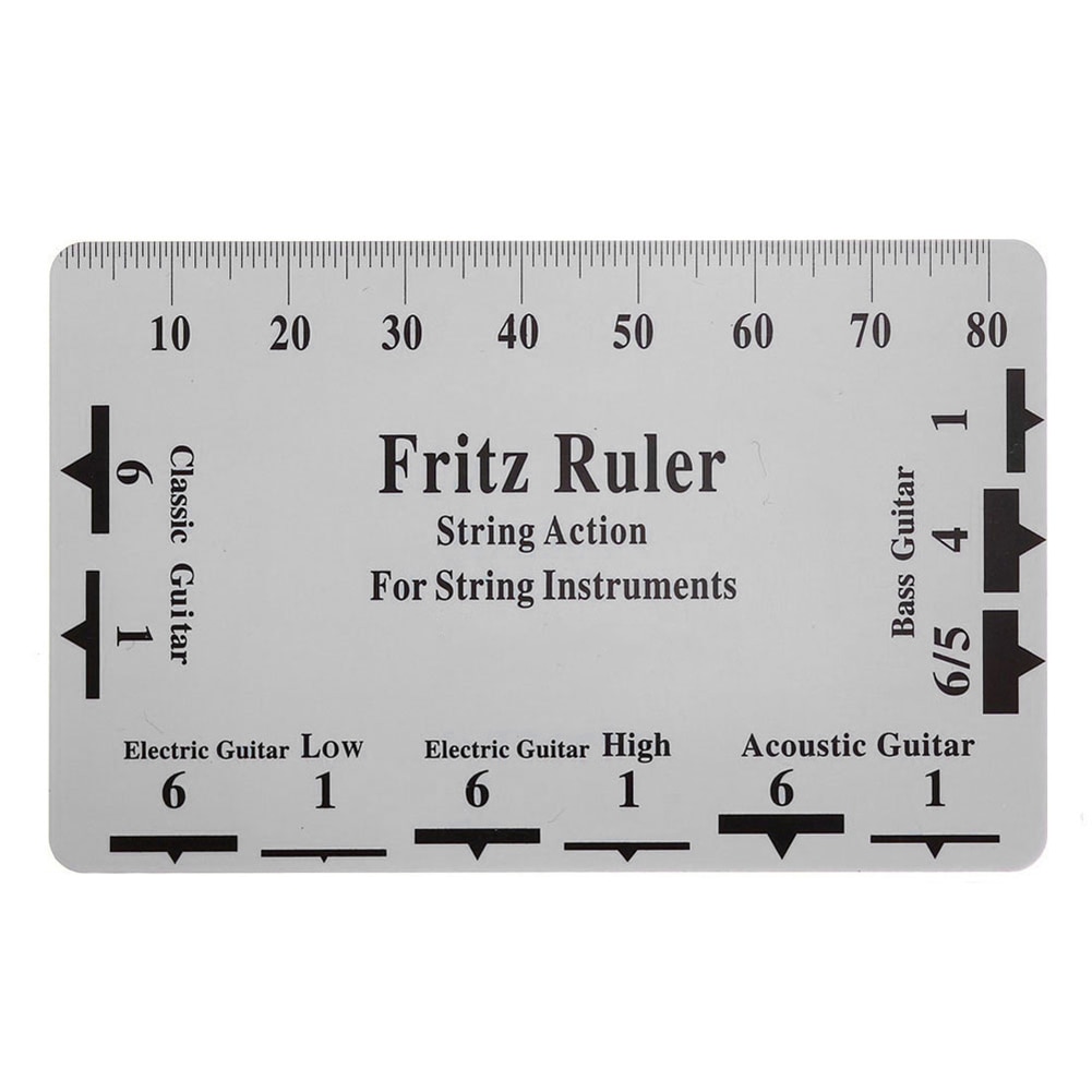 Fritz Ruler Guitar String Action Gauge Ruler String Pitch Ruler Card Luthier Tool for String Instruments Music Accessories