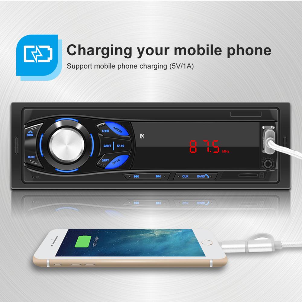 Car Radio Single 1 DIN Car Stereo MP3 Player Bluetooth AUX-in Radio Head Unit Digital Media Receiver Touch Screen Car MP3 Player