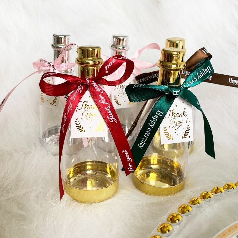 Wedding Candy Box Plastic Drifting Bottle Candy Box Champagne Bottle Small Box Birthday Banquet Candy Boxes