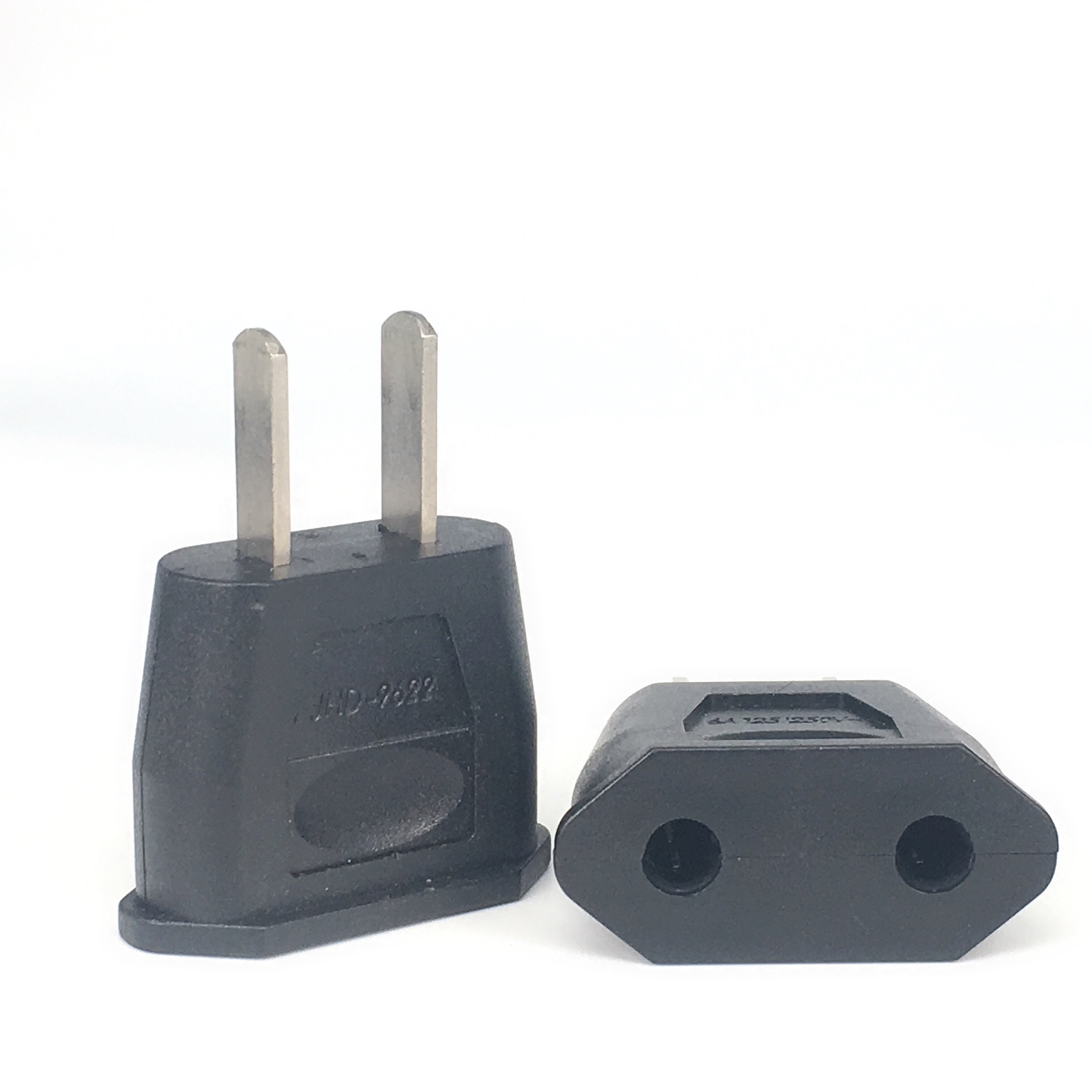 1 pc amerikansk amerikansk japansk reseadapter 250v 6a 2- stifts europeisk eu till usa-kontakt nätadapter omvandlare eluttag