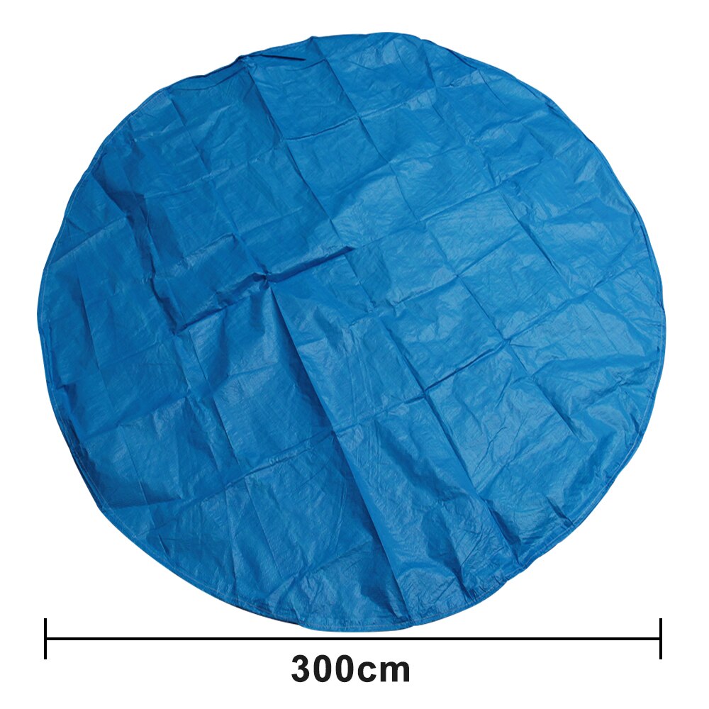 Cubierta de tela para piscina, cubierta de 300cm con soporte de tela, cubierta de polvo para piscina inflable, pañal redondo de PE para jardín al aire libre: Default Title