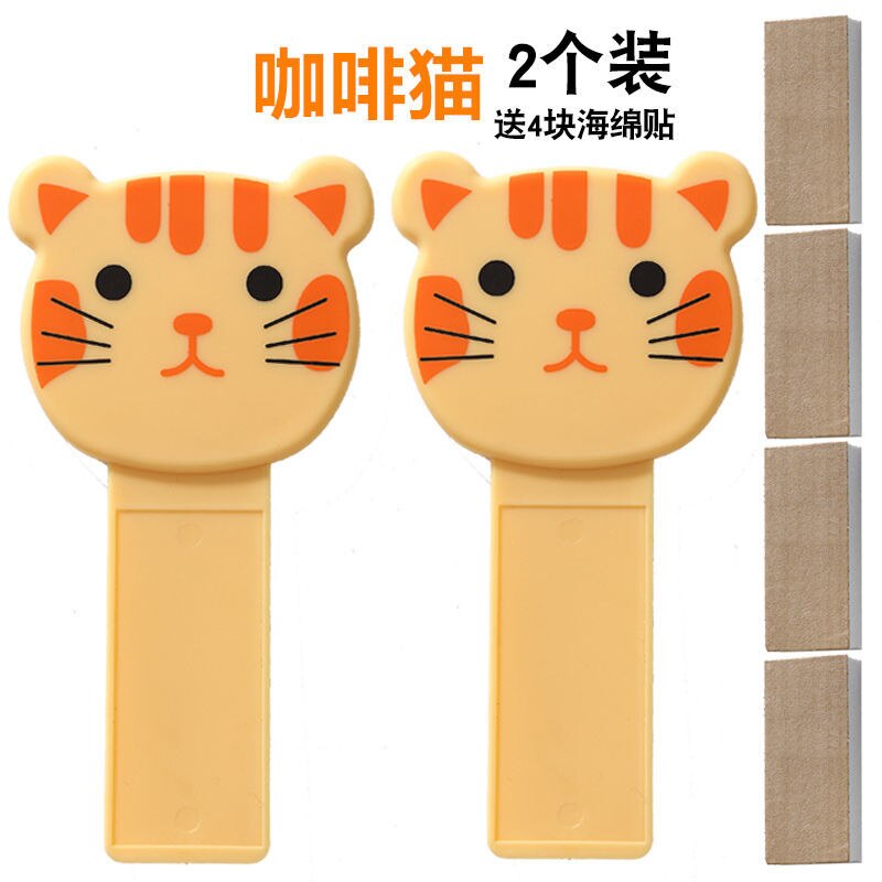 2Pc Cartoon Draagbare Nordic Transparante Wc-bril Lifter Wc Lifting Apparaat Raak Wc-deksel Handvat Wc Accessoires: cat 2pcs