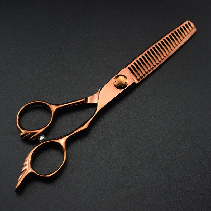 japan 440c 6 '' Bronze cut hair scissors cutting barber makas haircut scissor thinning shears hairdressing scissors: thinning