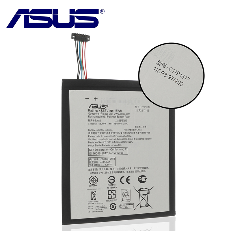 Batteria originale C11P1517 per ASUS ZENPAD 10 Z300M Z300CNL 6B P00C strumenti gratuiti 4680mAh di alta qualità