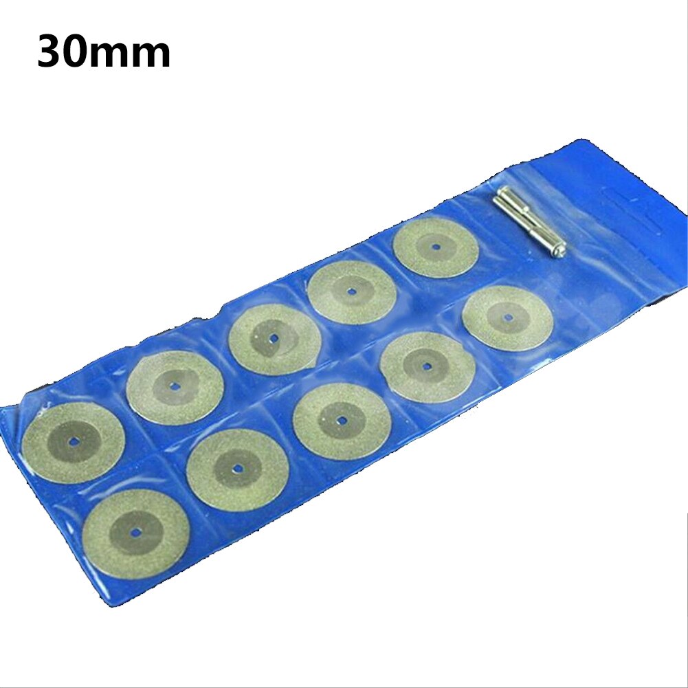 10x Diamond Cutting Discs Mini Saw Blade Rotary Wheel Grinding +2 Mandrel