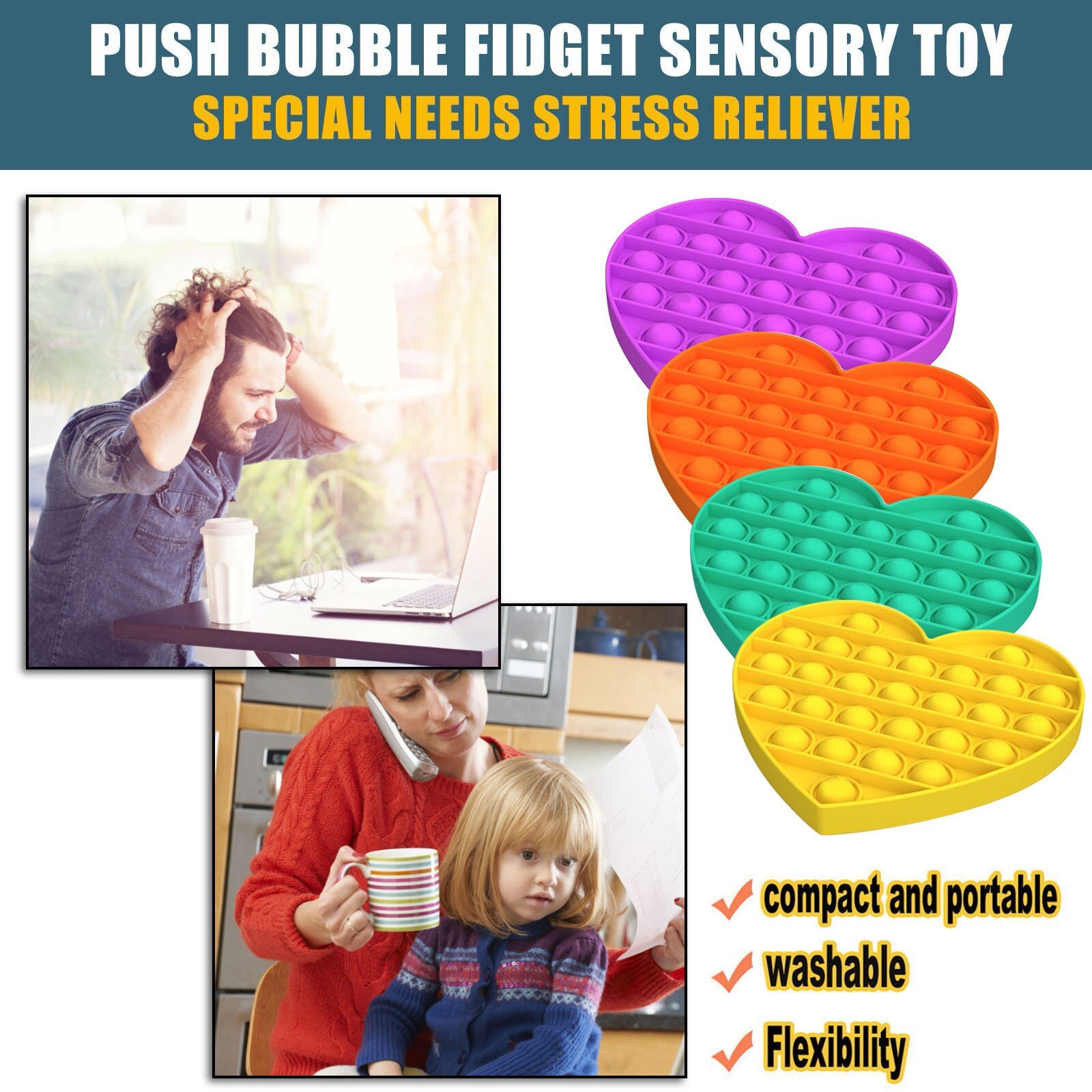 Fidget Toys Popit Push Bubble Fidget Sensory Toy Autism Special Needs Stress Reliever Antistress Toys Fidget Spinner антистресс