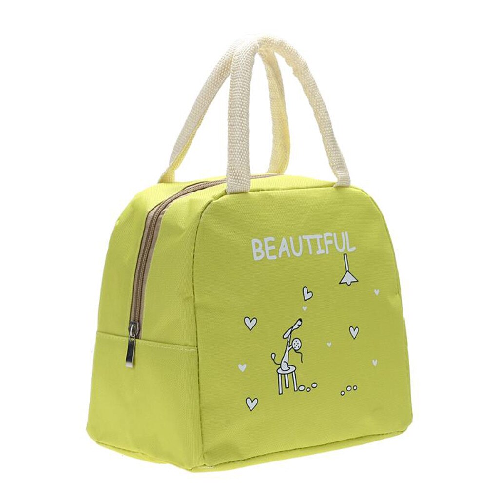 Cartoon Cute Insulated Lunch Bag Portable Thickening Thermal Lunch Bags Women Work Picnic Food Milk Fruit Portable Handbags