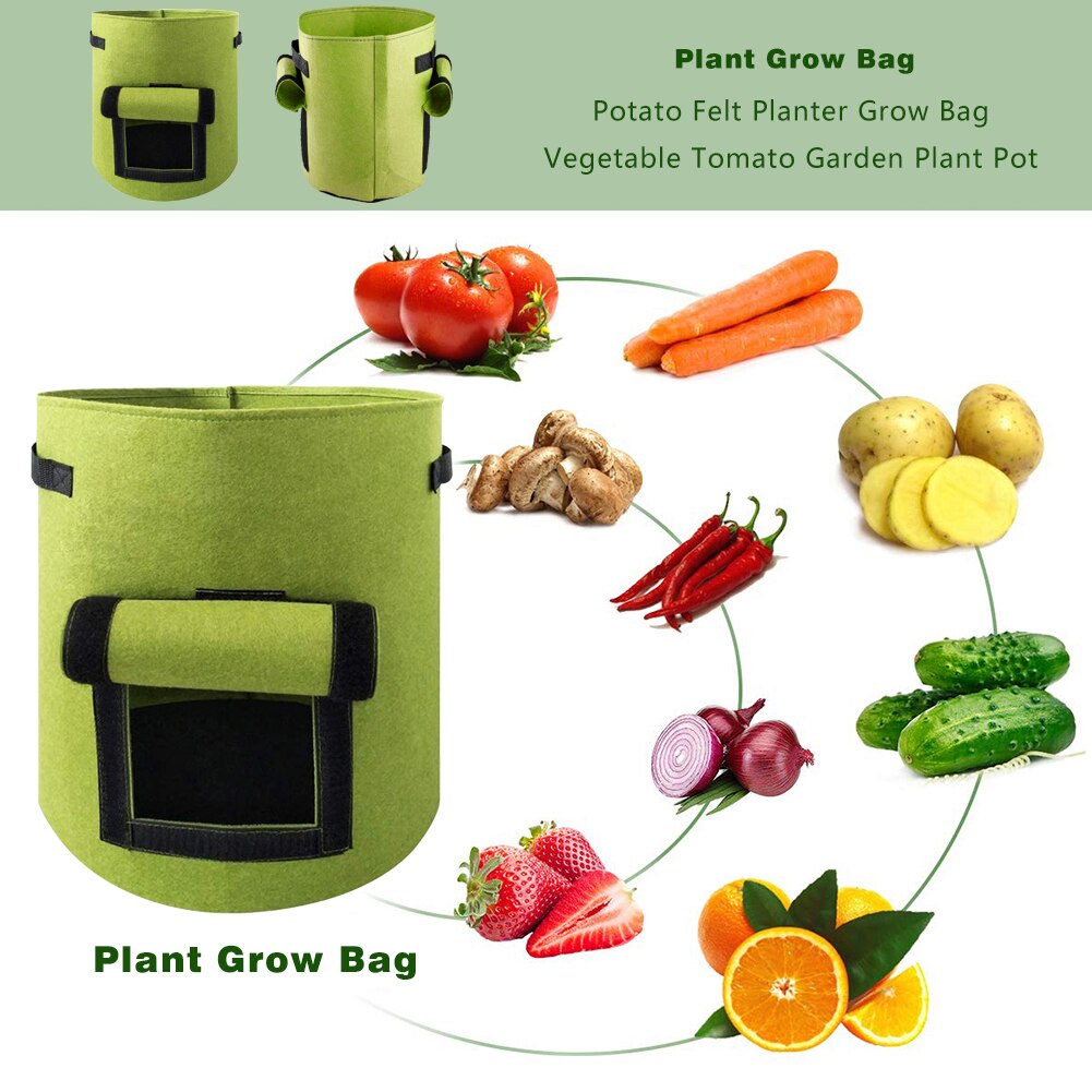 Vilt Plant Groeien Zakken Geweven Stof Tuin Aardappel Pot Greenhouse Groenteteelt Zakken Hydraterende Verticale Gereedschap Tuin Gereedschap