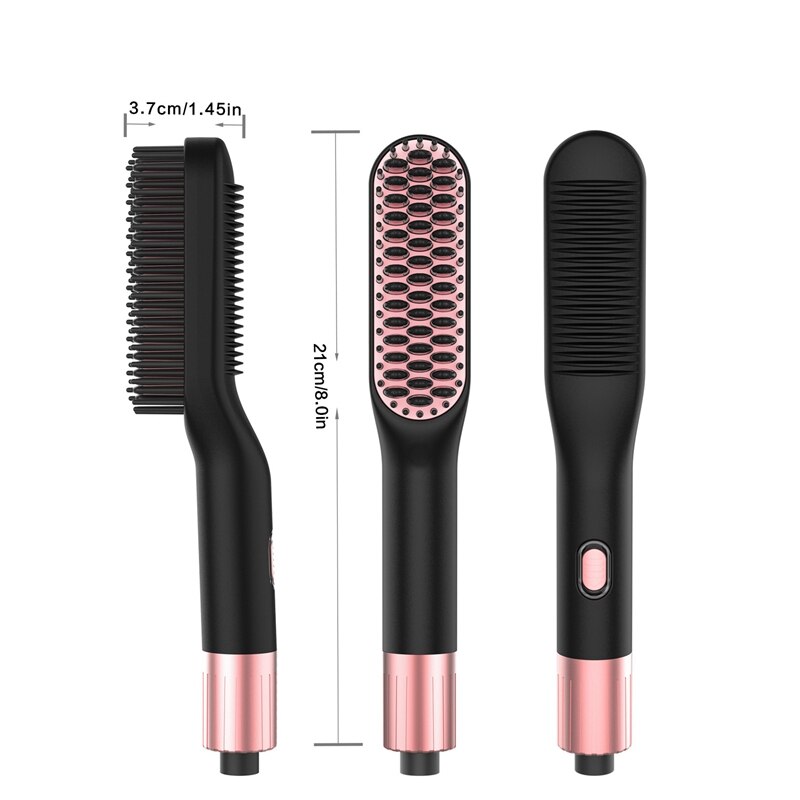 Multifunctional Portable Heating Beard Straightener with Anti-Scald Feature Hair Curler Styling Tools for Men