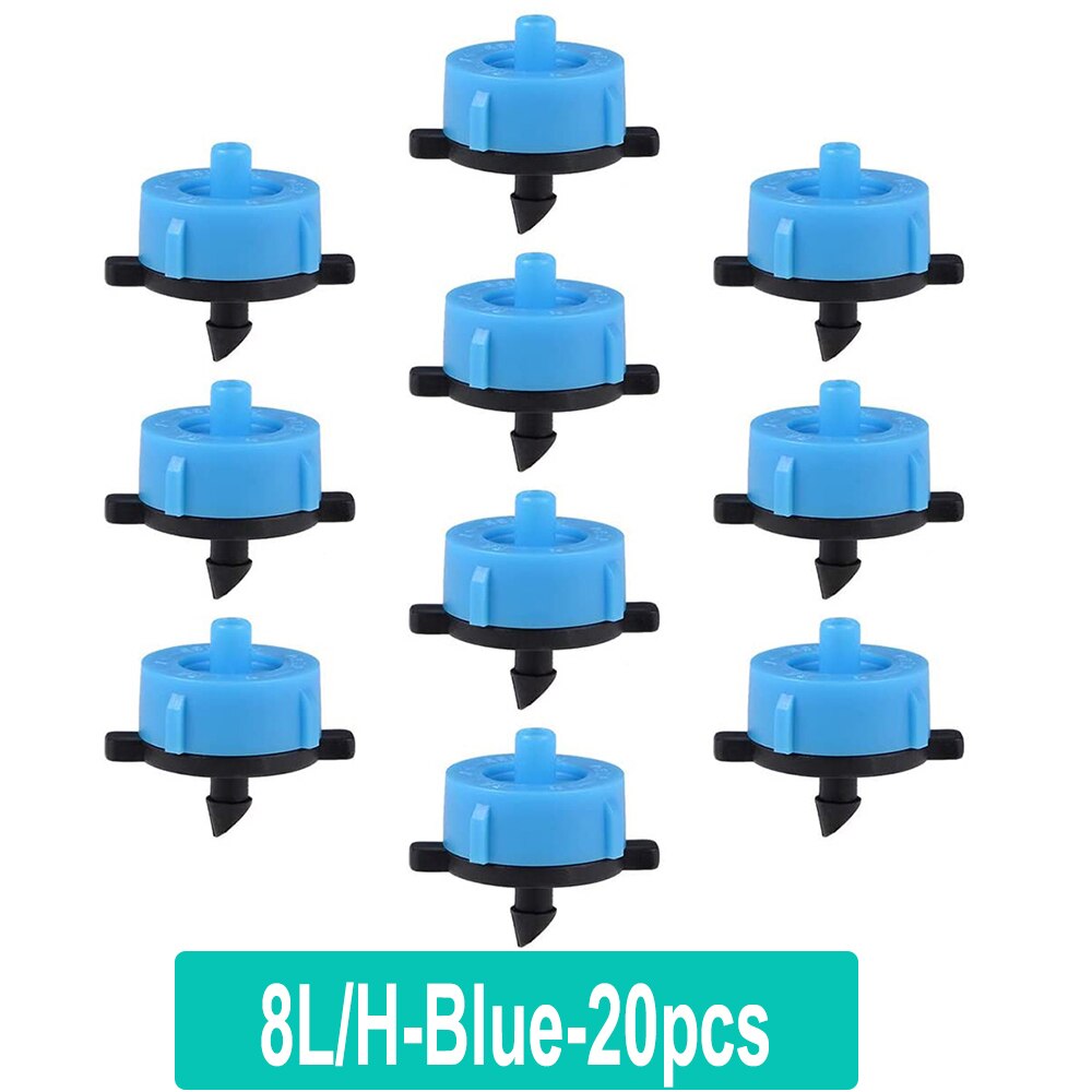 20-100pcs 2L/4L/8L Auto Micro Drip Irrigation System Pressure Compensating Regulator Watering Dripper Agriculture Garden Tools: 20PCS-8L