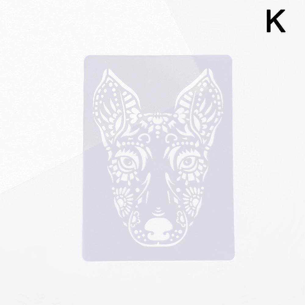 1PC Animals Drawing Template Ruler Animals Hollow out Template Stationery Drawing Figure Ruler Painting With Scratch Paper