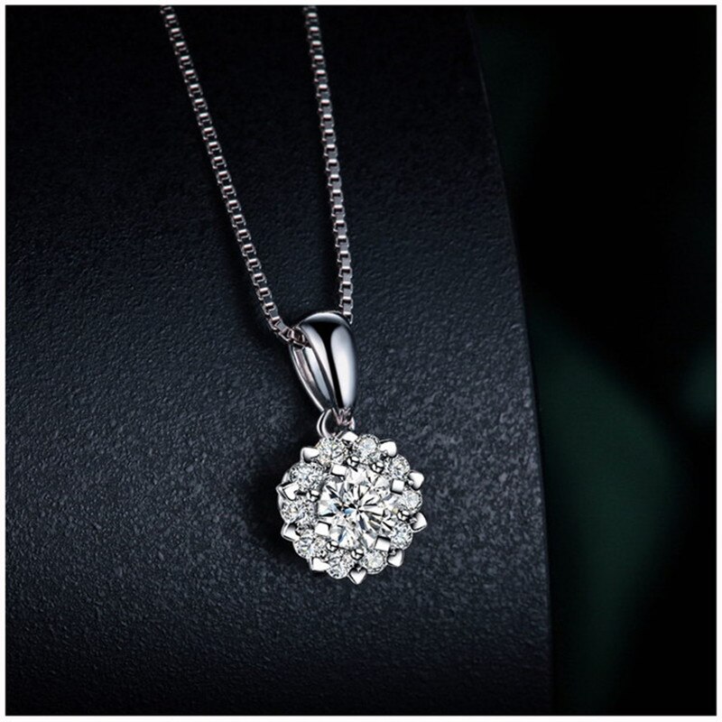 CC collares colgantes para las mujeres de plata maciza 925 copo de nieve Cubic Zirconia corazón hueco colgante, joyería clásica, SIN Cadena CCN266