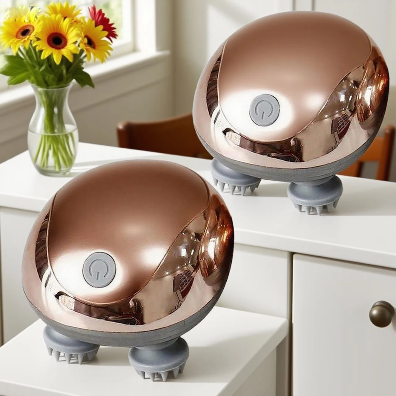 Dispositivo masajeador de cabeza eléctrico 2026 para el cuero cabelludo, relajación de los músculos, masaje, estimula la circulación sanguínea y prohibición de la desgaste