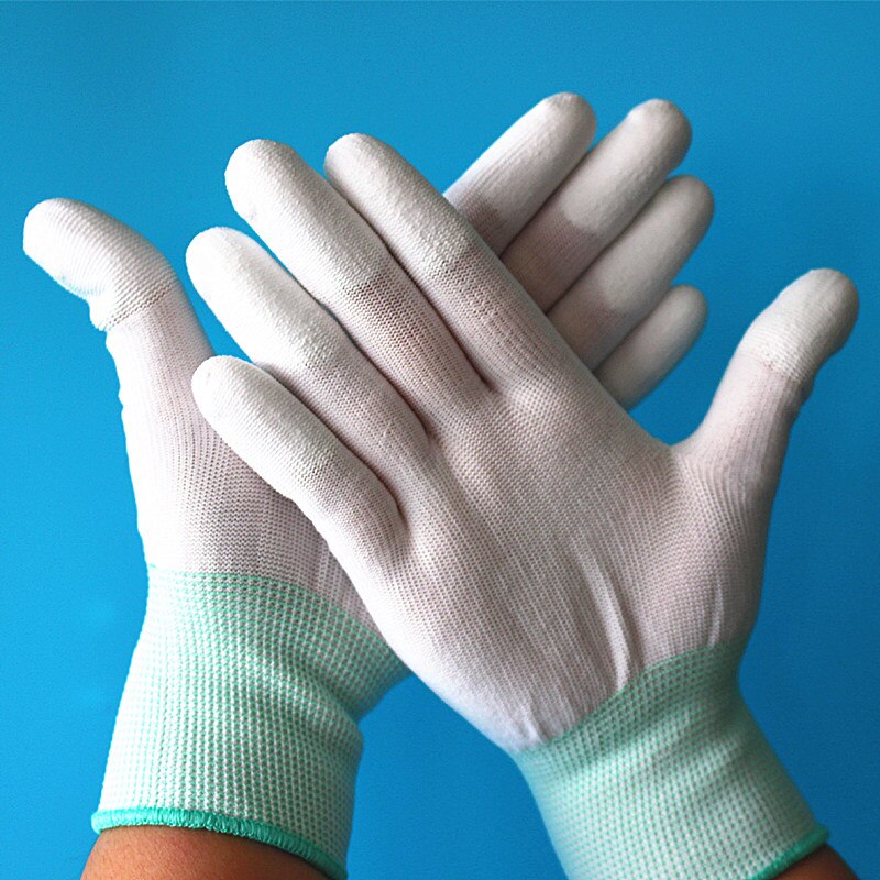 5pair Antistatic Gloves Anti Static ESD Electronic Working Gloves pu coated palm coated finger PC Antiskid for Finger Protection