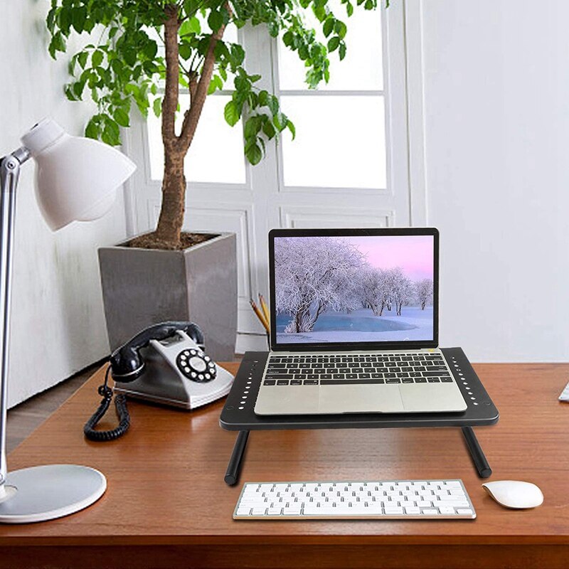 Computerskærm øget hyldestøtte base sn kontorartikler desktop opbevaringsboks tastatur organizer rack