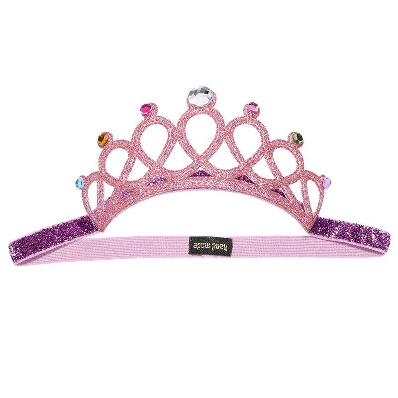 Bandeau couronne pour fête d&#39;anniversaire pour bébé fille, accessoires pour cheveux de bébé, couvre-chef pour -né, diadème,: 4