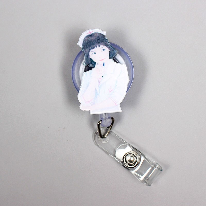 Pour hôpital médecin et infirmière Clown rétractable support de badge bobine fille infirmière exposition Enfermera garçon fille nom carte poitrine: 9