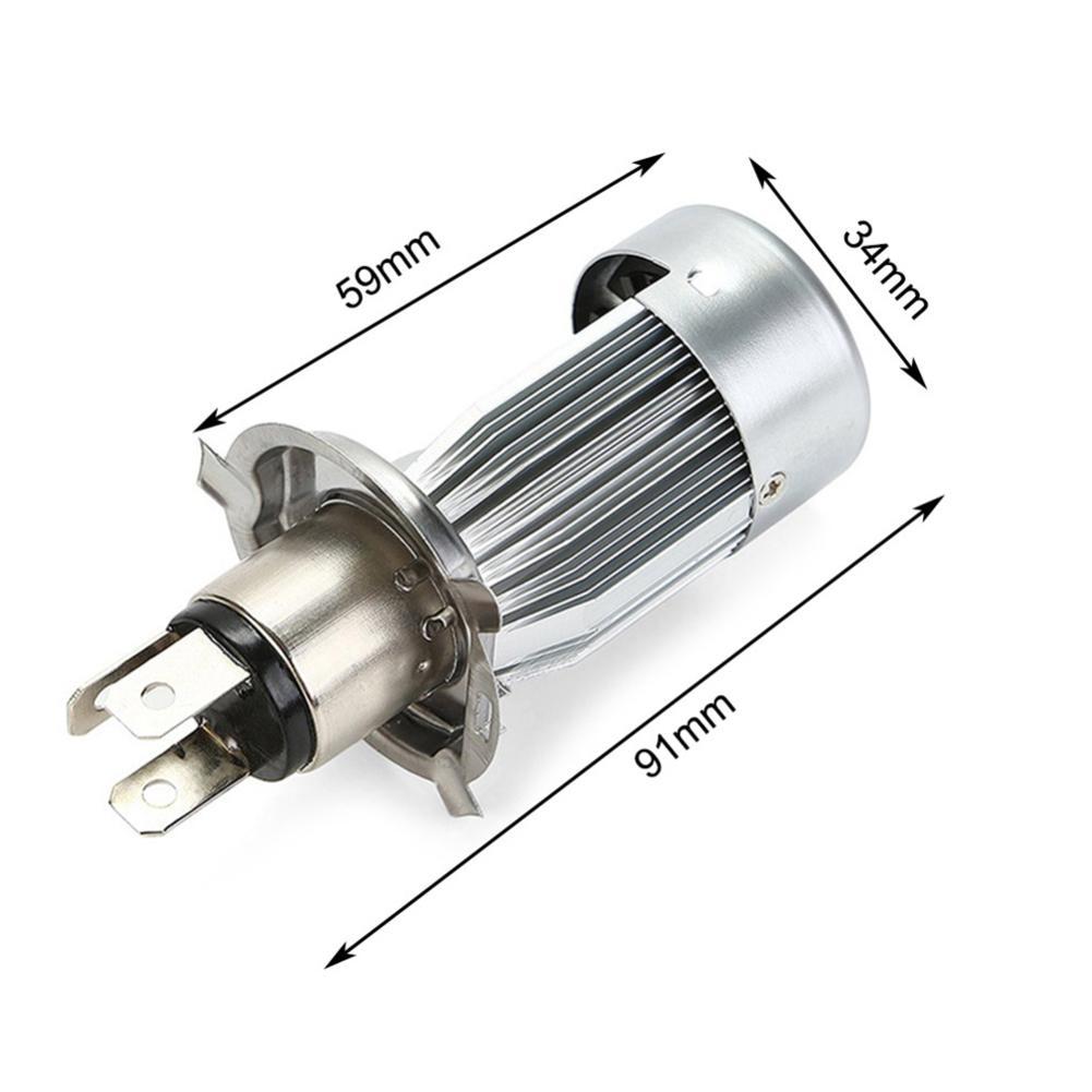 Phare de moto LED H4 bleu/rouge Angel Eye, ampoule de Scooter 9003, DRL 12-80V HB2