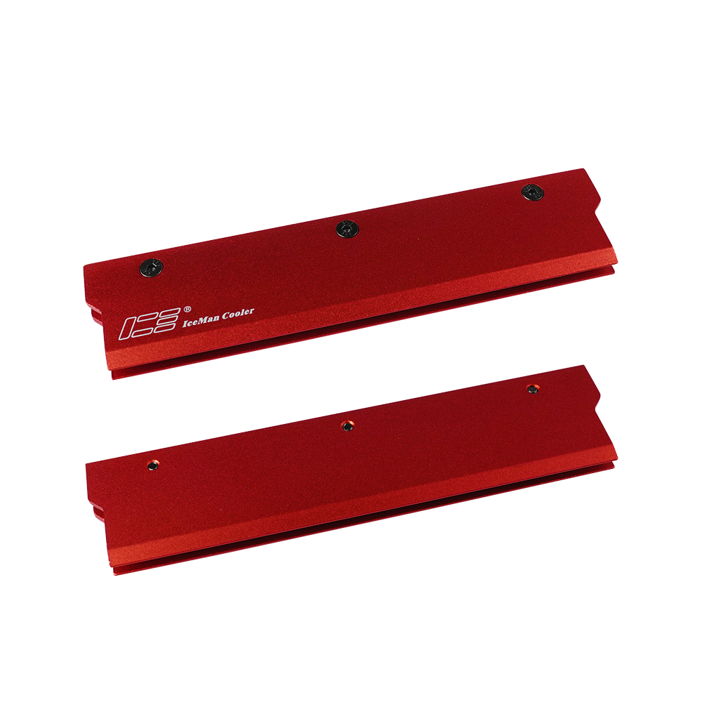 Iceman refroidisseur RAM dissipateur thermique armure pour ram refroidisseur mémoire aluminium dissipateur thermique RAM de bureau veste noir bleu rouge: Red