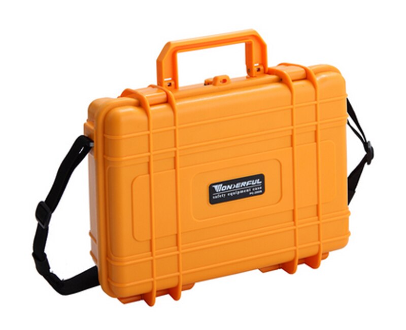 Tool case toolbox waterproof camera case with pre-cut foam Survival Portable Container Tool Carry Storage free: orange with foam