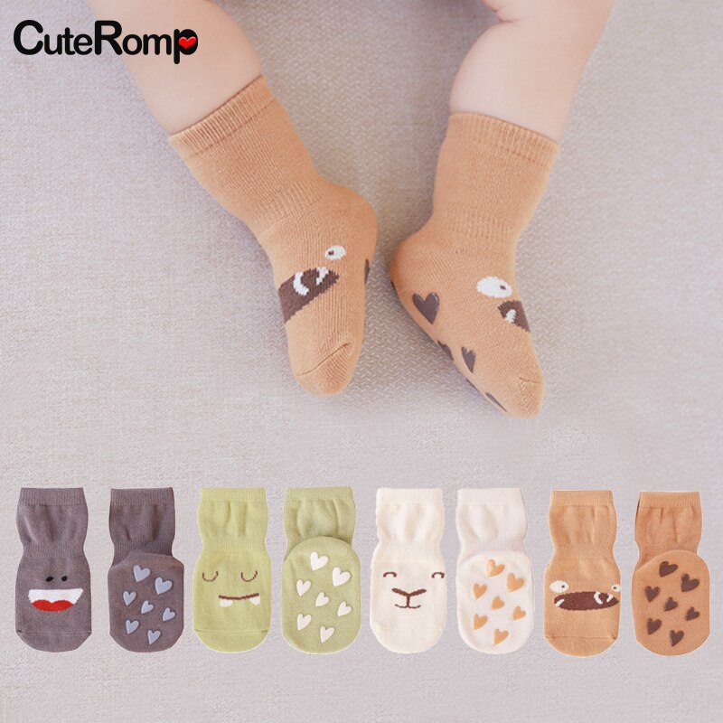 3 szt. Wiosenne skarpety dziecięce dla dziewczynki chłopiec kreskówka zwierzęta drukuj skarpetki dziecięce akcesoria dla dzieci bawełniane rzeczy o wysokiej elastyczności antypoślizgowe