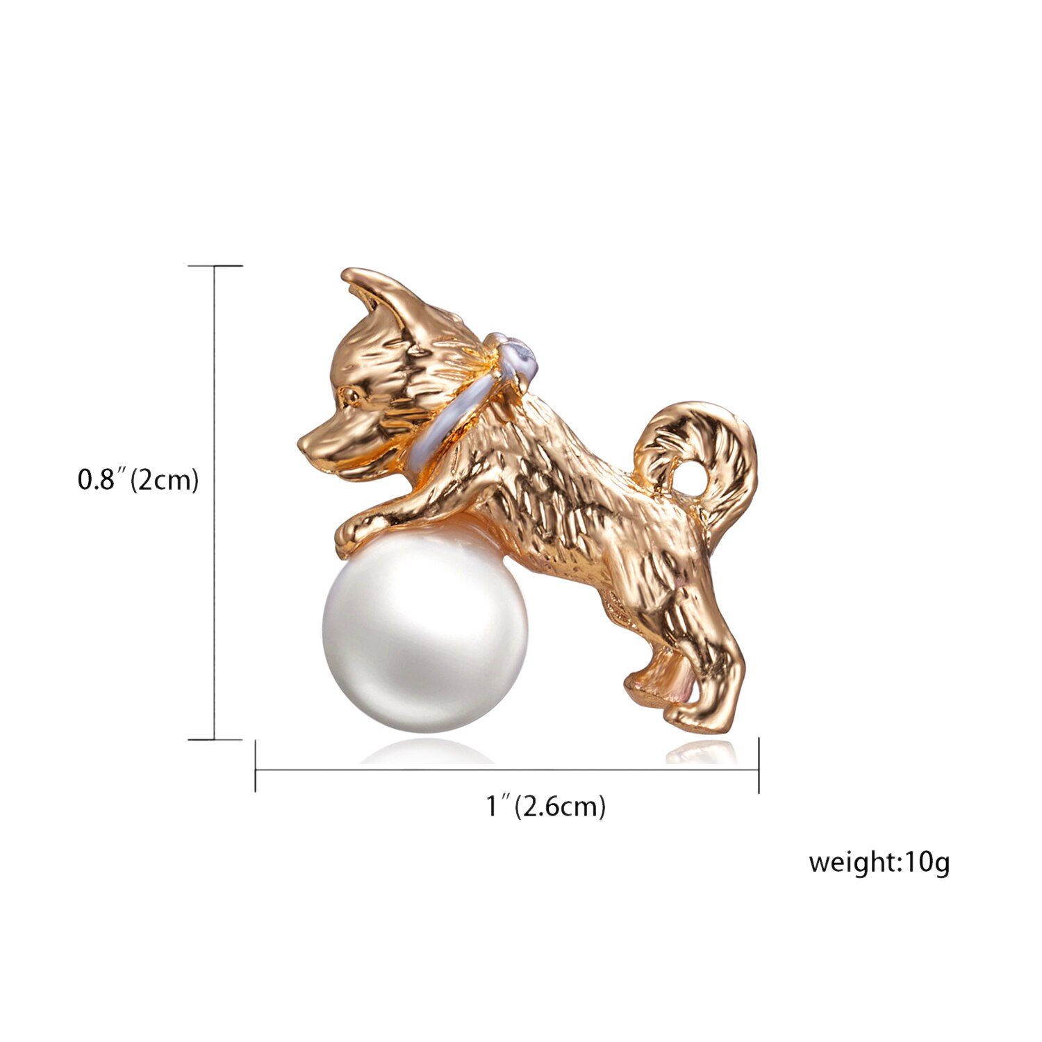 Rinhoo banquete esmalte cão broches liga de alta qualidade ternos camisola chapéu animal broche pinos cachecol fivela: gold