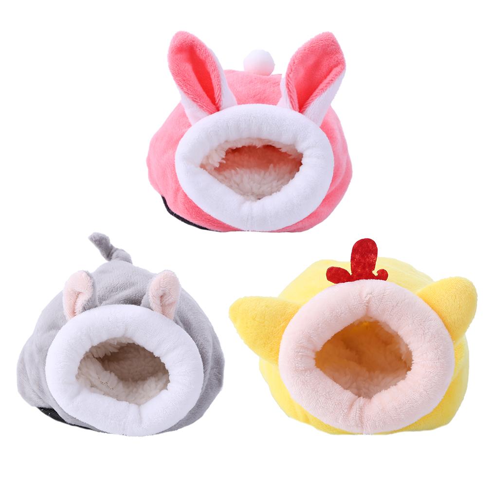 Invierno cálido nido de hamsters erizo cama de yurta perreras ratón pollo Casa de algodón Animal PEQUEÑO camas Cueva, suministros para mascotas, rata ratones nido
