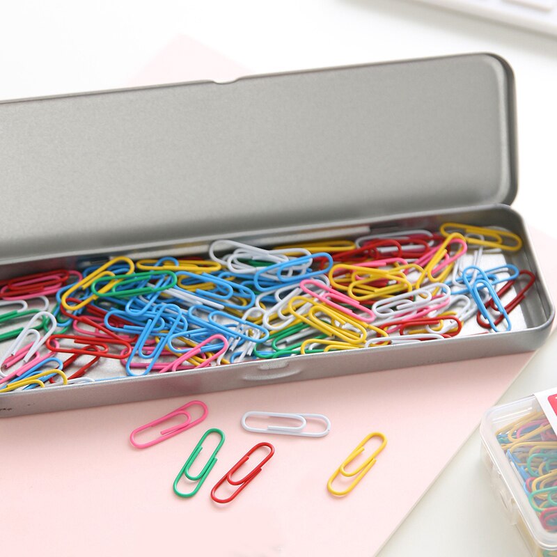 160 Pieces / Box Paper Clip Plastic Color Paper Clip 29mm File information Finishing Office Supplies Office Supplies