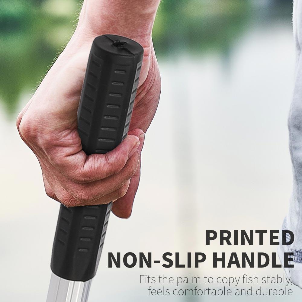 Aluminum Alloy Fishing Landing Net Telescopic Mesh Fish Catch Outdoor Fishing Folding Net for Bird Portable Release Lightweight