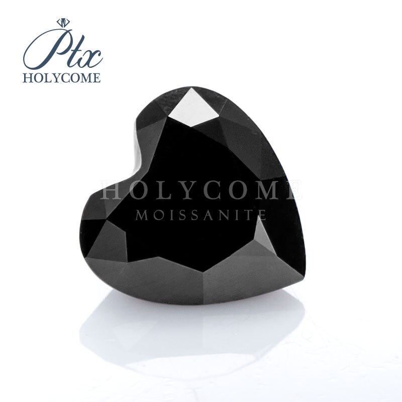 Probador de diamantes de moissanita, proveedor de piedras preciosas sueltas, certificado de venta contra choques, corazón negro, 4x4mm, producto en oferta