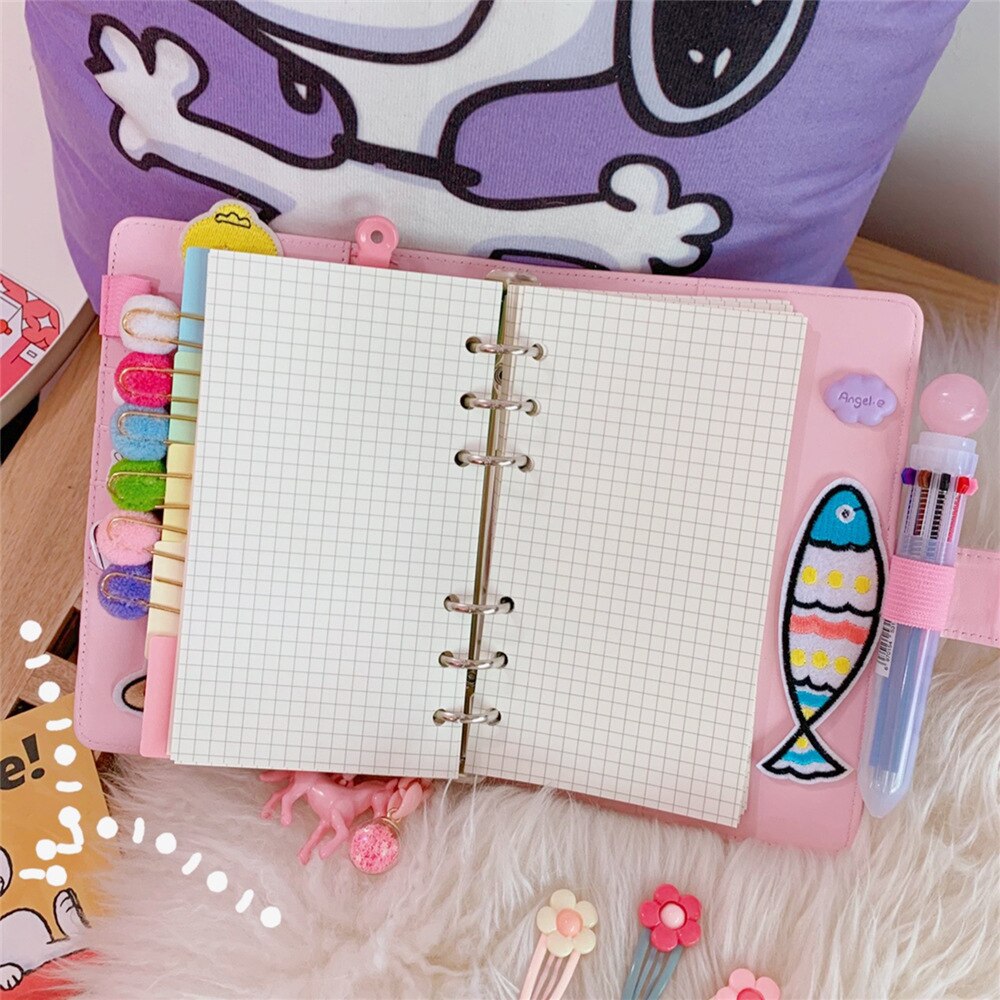 Bullet-Journalling KAWAII-cuaderno diario multifuncional con pegatinas, accesorios para acuarela, Paiting, escritura a mano