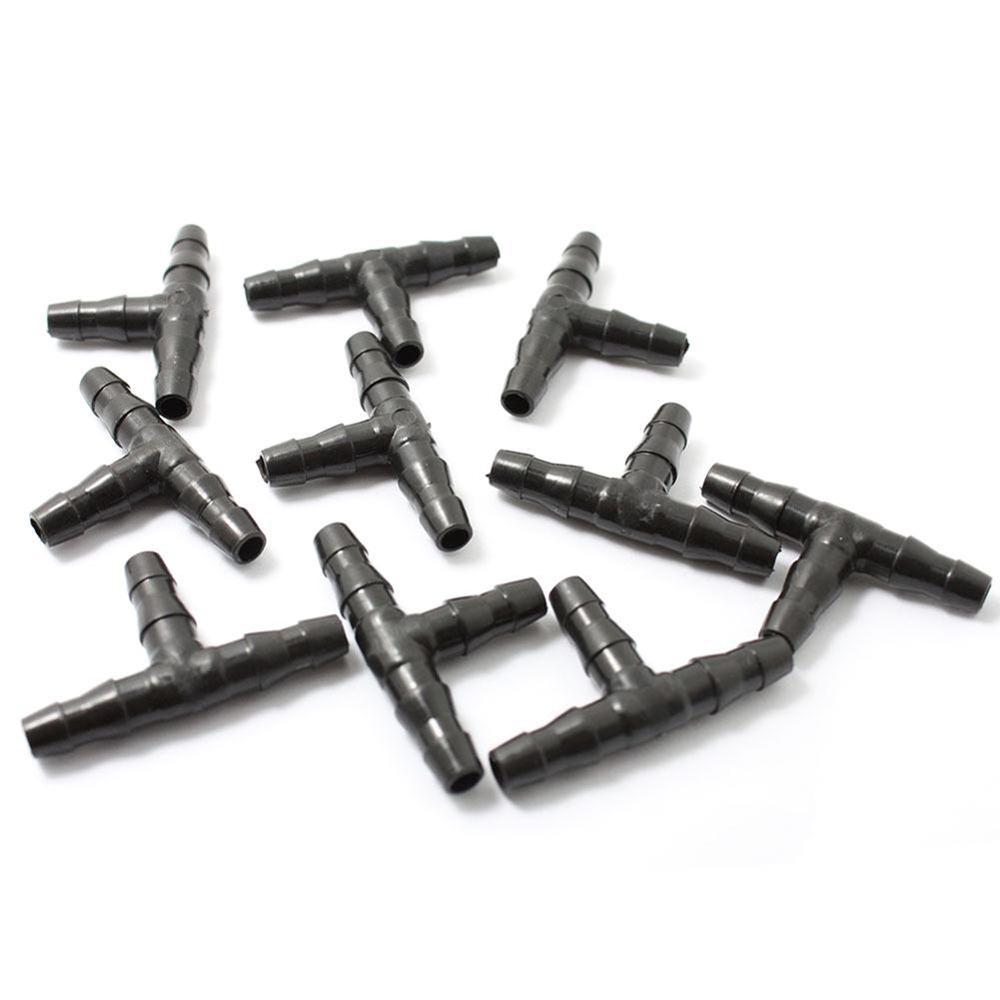 20 unidades espiga para manguera Conector en T conector para riego de césped de 1/4 pulgadas conector para riego de manguera de jardín de 4/7mm