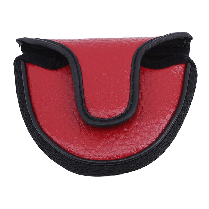 1pc Classic PU Leather Stylish Mallet Golf Putter Cover Head Cover Headcover for Golf Enthusiasts Men Women: red