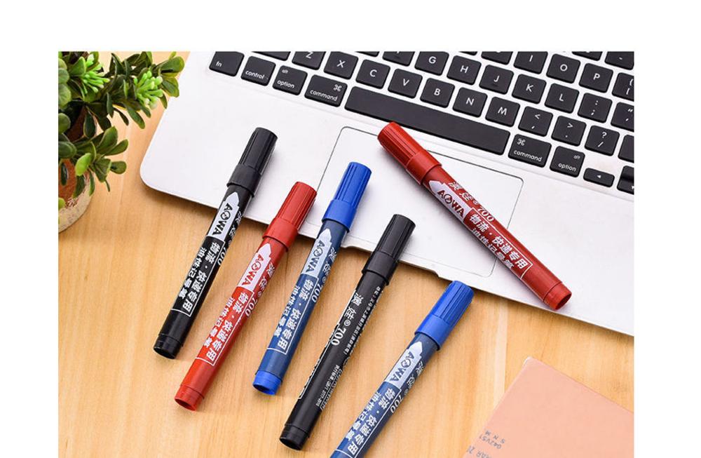 Markerpen Vette Pen Multifunctionele Marker Waterdichte Pen, Lange Levensduur Kleur Zwart/Rood/Blauw