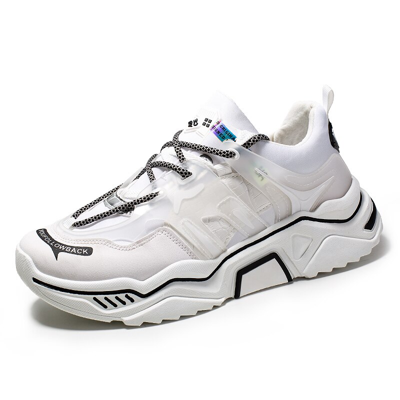 Height Increasing Men's Sneakers Men Couple Shoes Men Air Cushion Comfortable Men Shoes Chaussure Tenis Masculino Zapatillas: White / 8