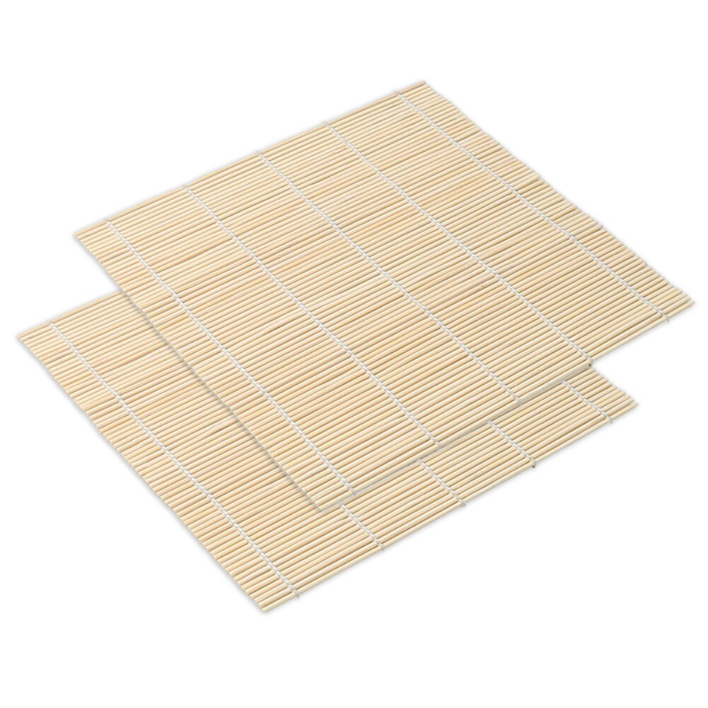 Alfombra para hacer rollos de arroz Sushi Onigiri de bambú, 24x24cm, herramienta para hacer rollos, utensilios de cocina japoneses, 1 ud.