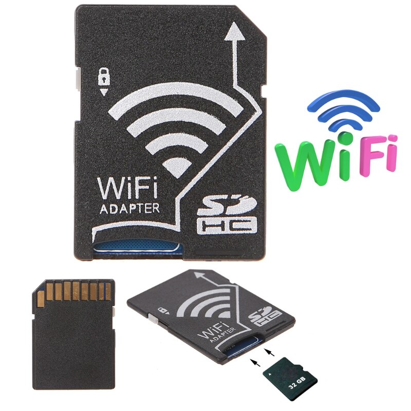 Micro Sd Tf Naar Sd Wifi Adapter Voor Camera Foto Draadloze Naar Telefoon Tablet