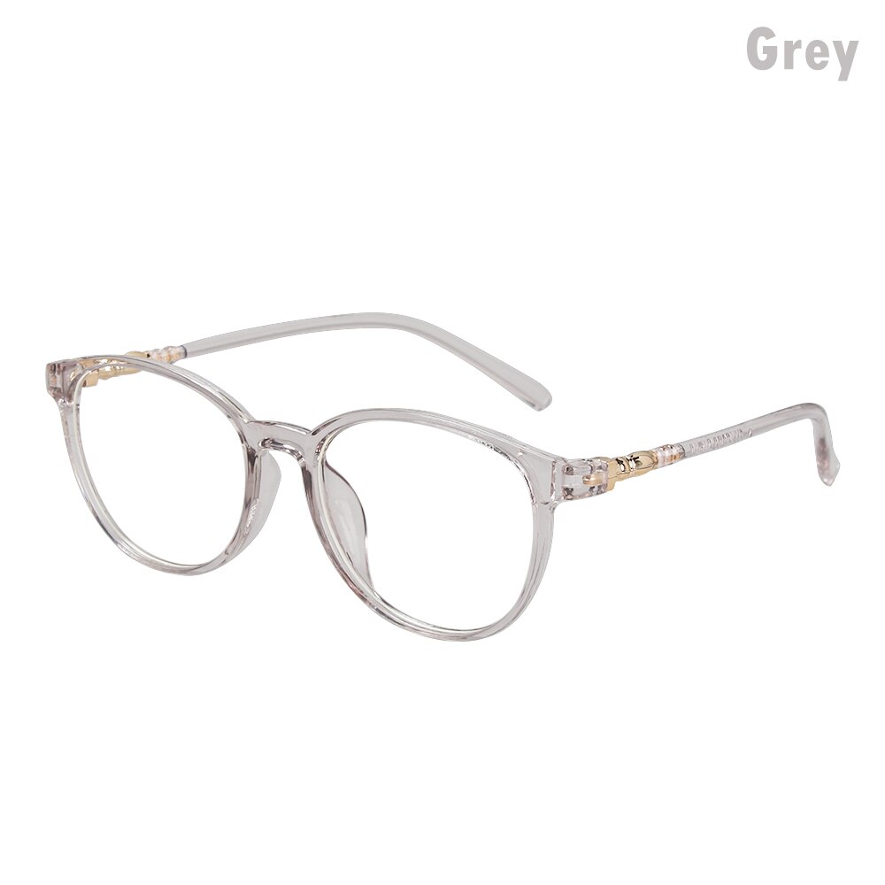 Retro Transparent Clear Flat Lens Frame Blue Light Blocking Glasses Clear Lens Plain Glass Spectacles Eyeglasses: grey