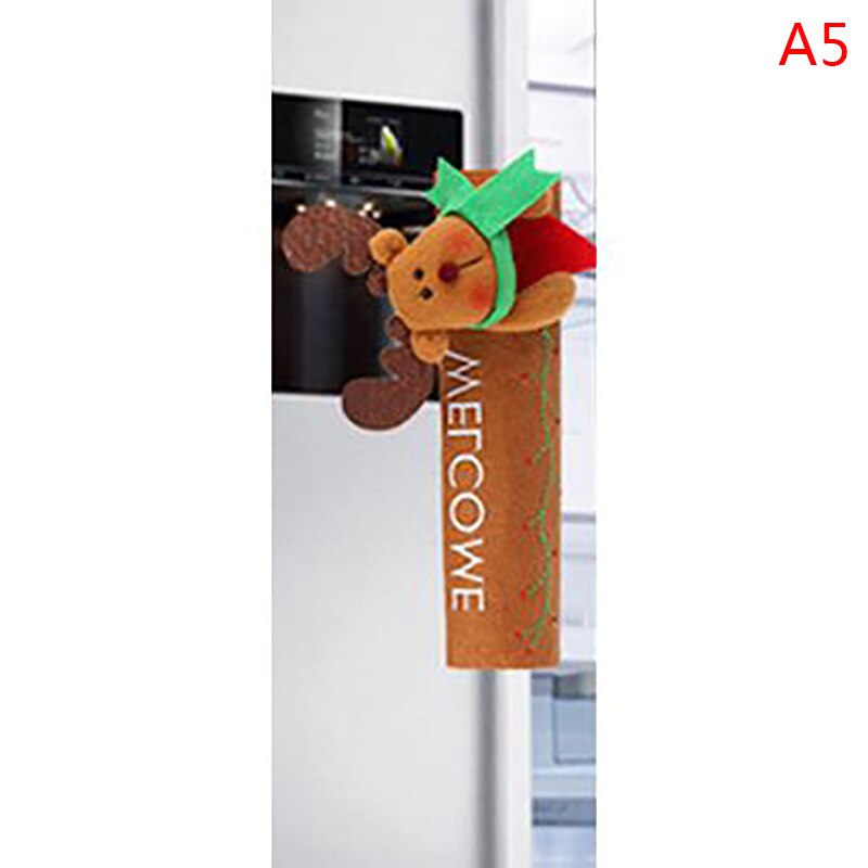 Køkken køleskab dørhåndtag knop klud dækker juledekoration: 5