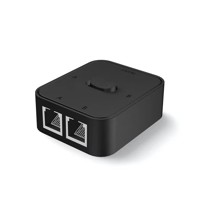 Rozdzielacz RJ45 1000Mbps 1 na 2 adapter Ethernet Przedłużacz Kabla Sieciowego Internetowego Złącze RJ45 robić PC Laptopa TV skrzynka router: czarny