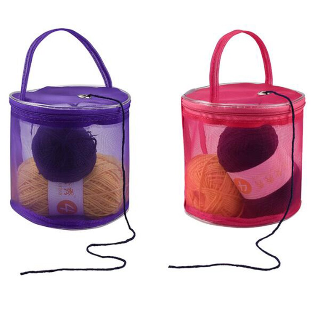 Knitting Bag Portable Yarn Storage Bag Tote for Wool Crochet Hooks Knitting Needles Sewing Supplies Set DIY Household Organizer