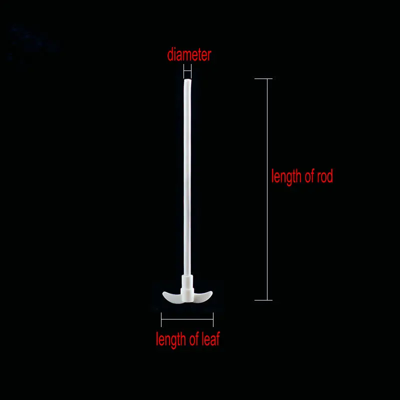 1 st labb 250mm to 500mm hopfällbar omrörarpaddel ptfe omrörarstång för skollabbexperiment